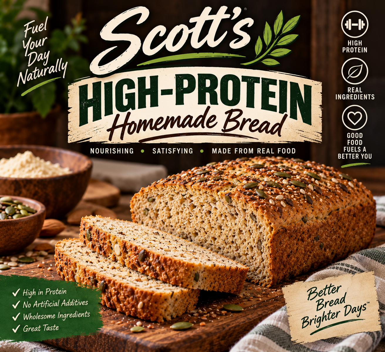 Scott's High-Protein Homemade Bread